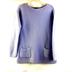Vince Camuto Periwinkle blue Knit sweater with patch pockets on front Sm
